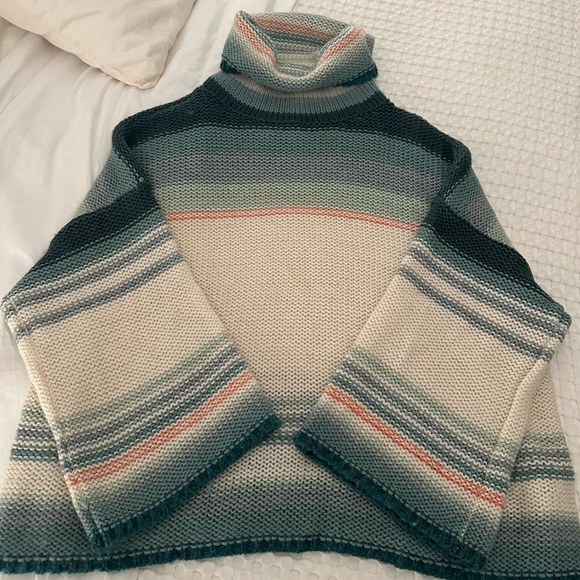 *NWT* Anthropologie | Striped Turtleneck Sweater - Picture 1 of 4